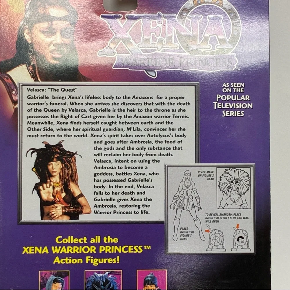 Xena Warrior Princess Action Figure: Velasca with Tribal Mask & Ambrosia Cave